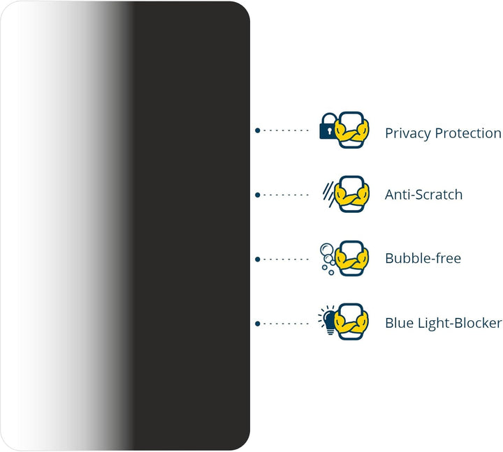 BROTECT Anti-Spy Blickschutzfolie für Dell Latitude 7350 Detachable Privacy Screen Protector [Displa