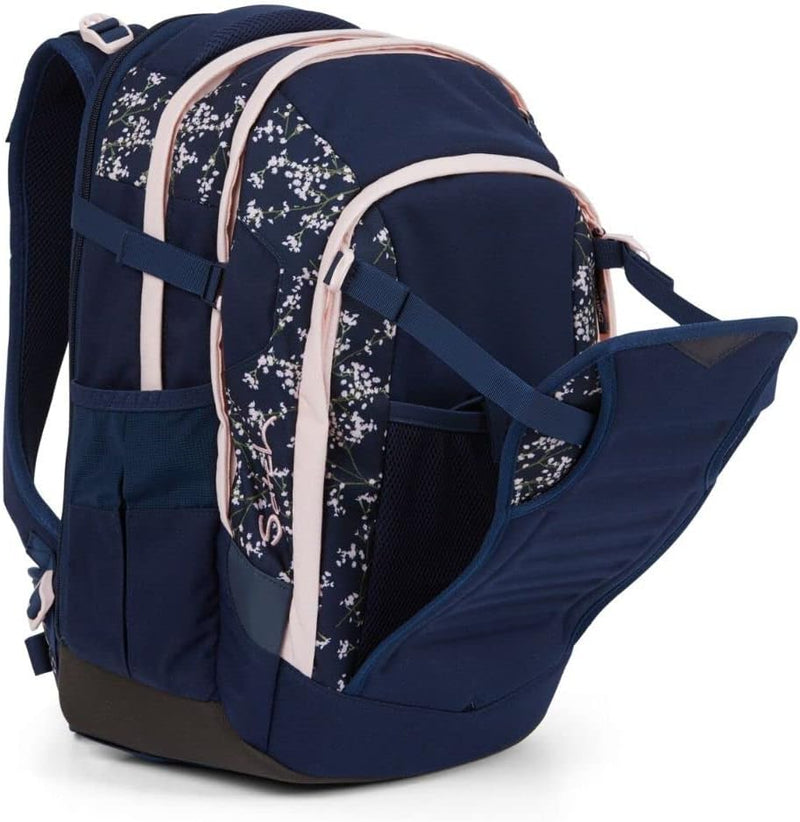 satch Match Schulrucksack Set 3tlg. inkl. Schlamperbox u. Sportbeutel Bloomy Breeze, Bloomy Breeze