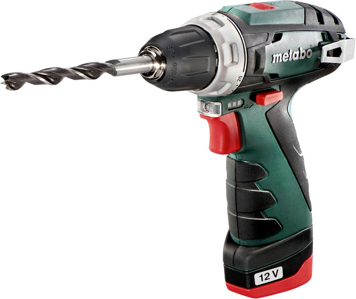 Metabo Akku-Bohrschrauber PowerMaxx BS – Akkuschrauber 12 V – Kompakter Bohrschrauber mit praktische