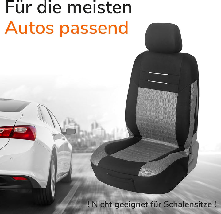 Upgrade4cars Autositzbezüge Set Universal Version 2026 | Auto-Schonbezüge für die Vordersitze & Rück