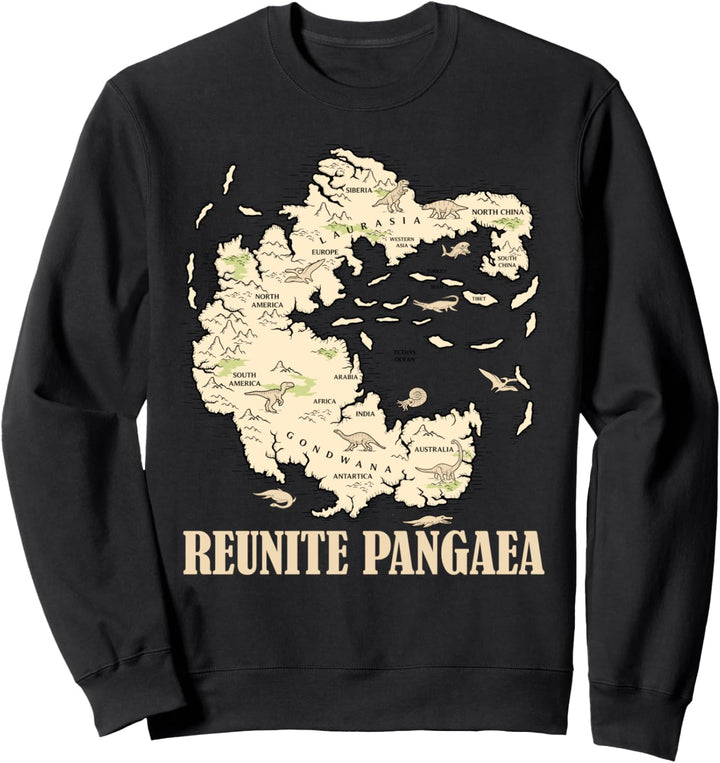 Wiedervereinigung Pangaea Weltkarte Geschichte Geologie Sweatshirt