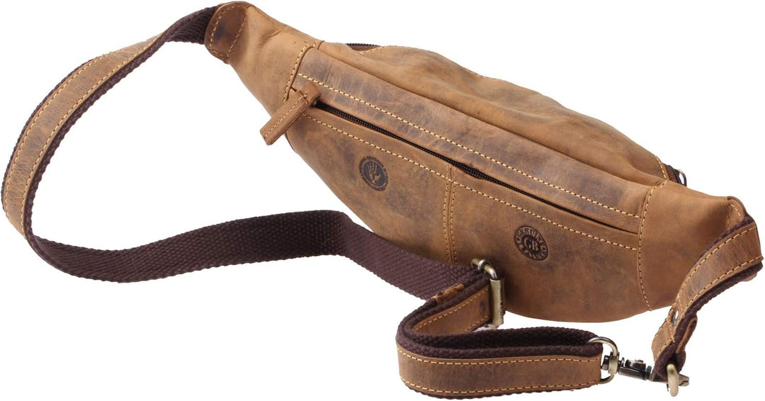 Green Burry Vintage Bauchtasche 2 1743A, Bauchtasche, Braun, one size Brown, Brown