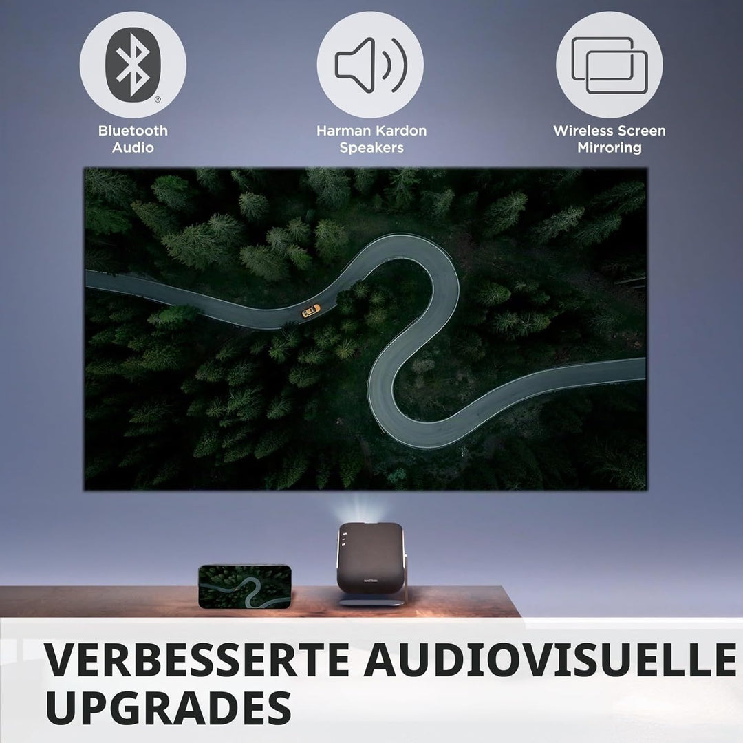 ViewSonic M1X Smart Beamer, 1080p Full HD, Portable Beamer for Outdoor/Home Cinema, Support Tablet/L