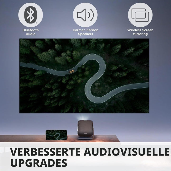ViewSonic M1X Smart Beamer, 1080p Full HD, Portable Beamer for Outdoor/Home Cinema, Support Tablet/L