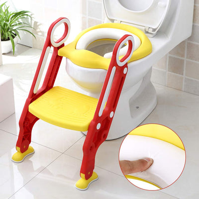 Greensen Toilettensitz Kinder mit Treppe Toilettenaufsatz Toilettentrainer Kinder Toilettensitz Falt