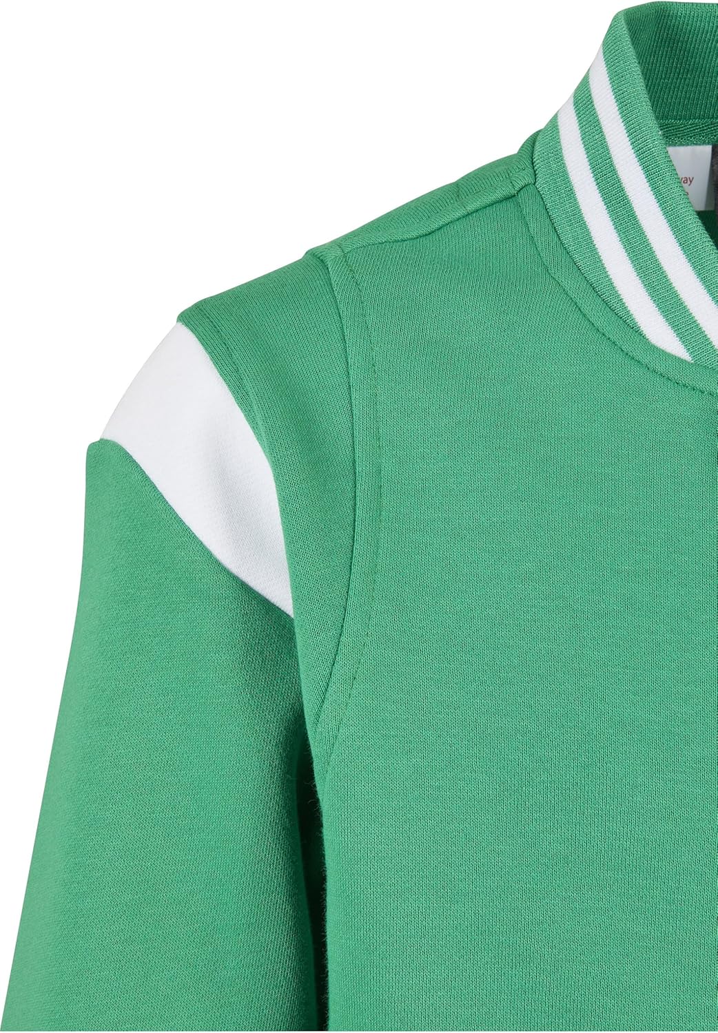 Urban Classics Herren Boys Inset College Sweat Jacket 158-164 bodegagreen/white, 158-164 bodegagreen