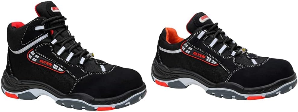 ELTEN Sicherheitsschuhe Sander ESD S3, Herren, Sportlich, Leicht, Schwarz, Kunststoffkappe Unisex Si