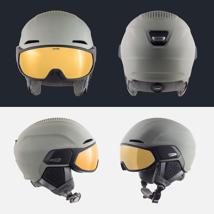 ALPINA ALTO Q-LITE - Sicherer, Stossabsorbierender & Individuell Anpassbarer Skihelm Mit Kontrastver