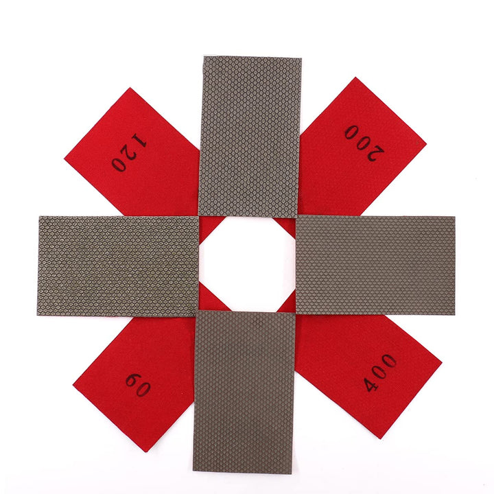 HOMESOM Diamantschleifpapier Galvanisiertes Polierblatt Schleifpapier Körnung 60 120 200 400 Ersatz-