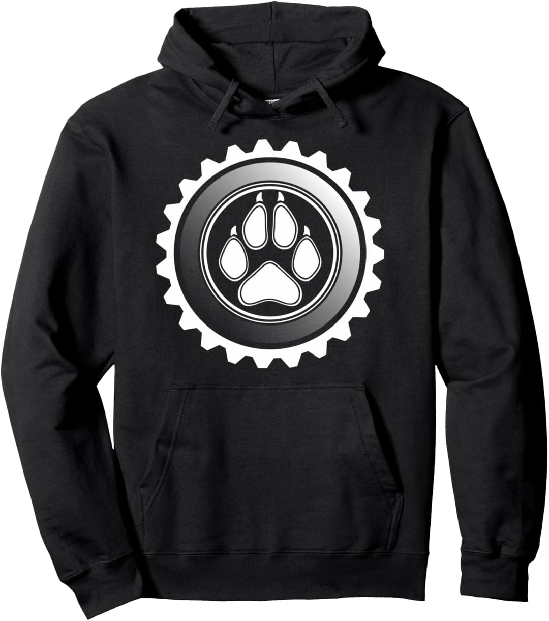 Puppy Play - Puppy Paw and Gear Design Pullover Hoodie