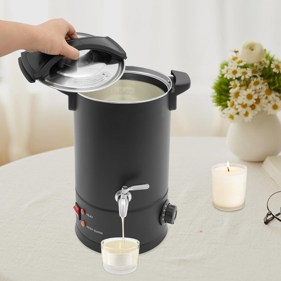 Cutycaty Wachsschmelzer für Kerzen 8L/10L/12L/15L Wachsschmelzgerät für Kerzenherstellung 1800W Elek