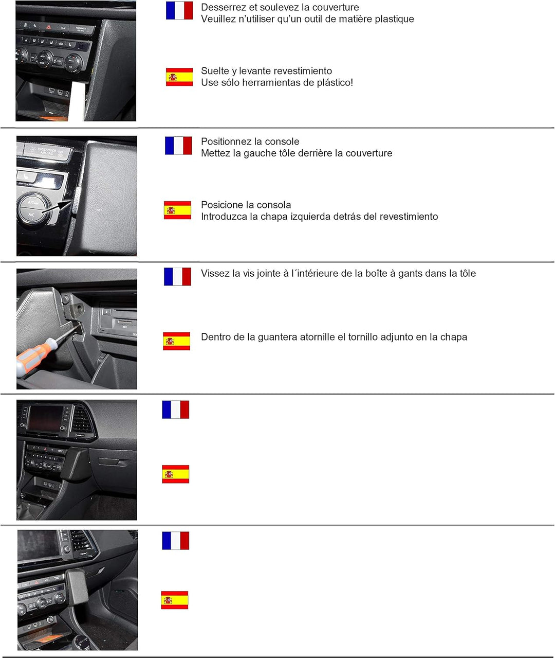 KUDA 2415 Halterung Kunstleder schwarz für Seat Ateca ab 2016, 2415