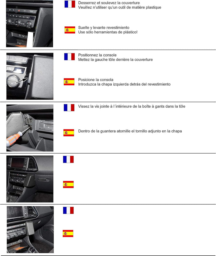 KUDA 2415 Halterung Kunstleder schwarz für Seat Ateca ab 2016, 2415