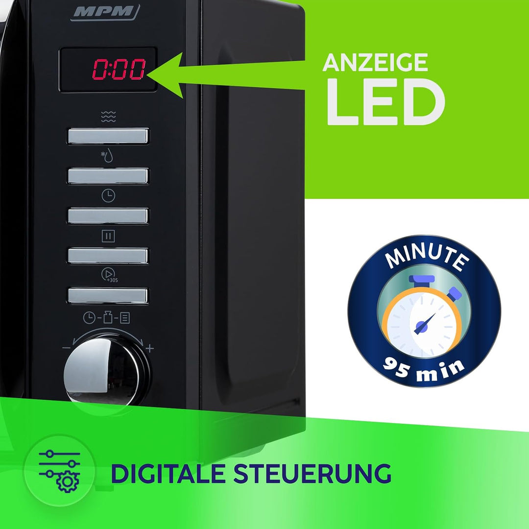 MPM Mikrowelle MPM-20-KMT-05 20 L - Mikrowellenofen für schnelles Kochen - Erwärmen und Auftauen - D