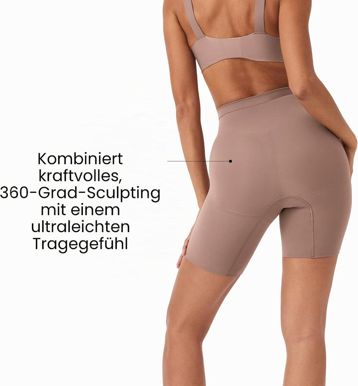 Spanx Damen Power Short Waist Shapewear 2X Waist Shapewear Café Au Lait, 2X Waist Shapewear Café Au