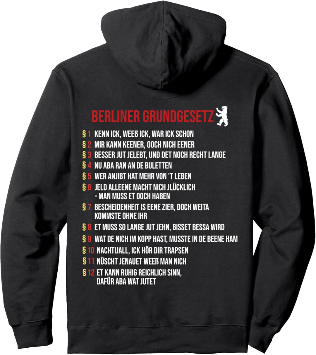 Berliner Grundgesetz - lustiges Pullover Hoodie