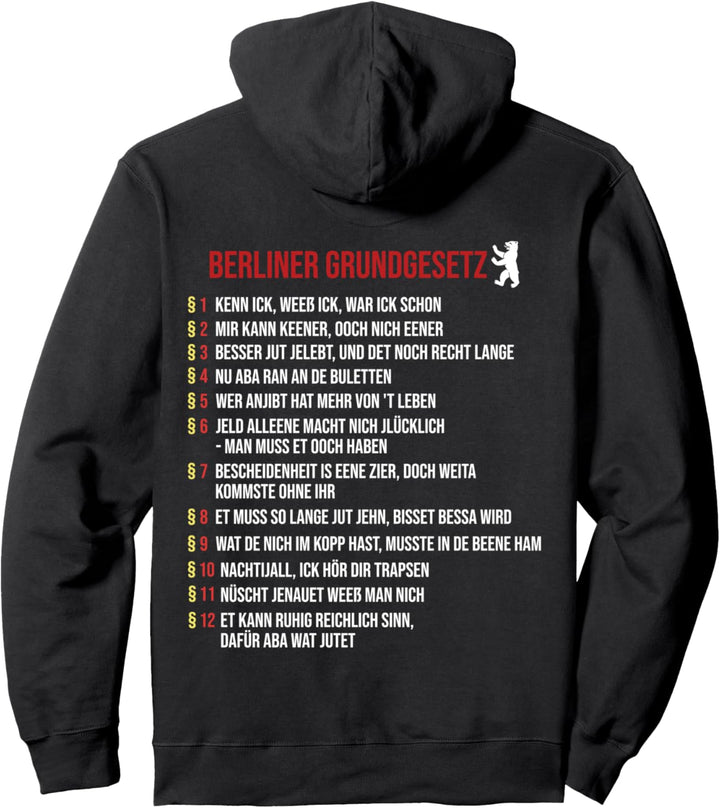Berliner Grundgesetz - lustiges Pullover Hoodie