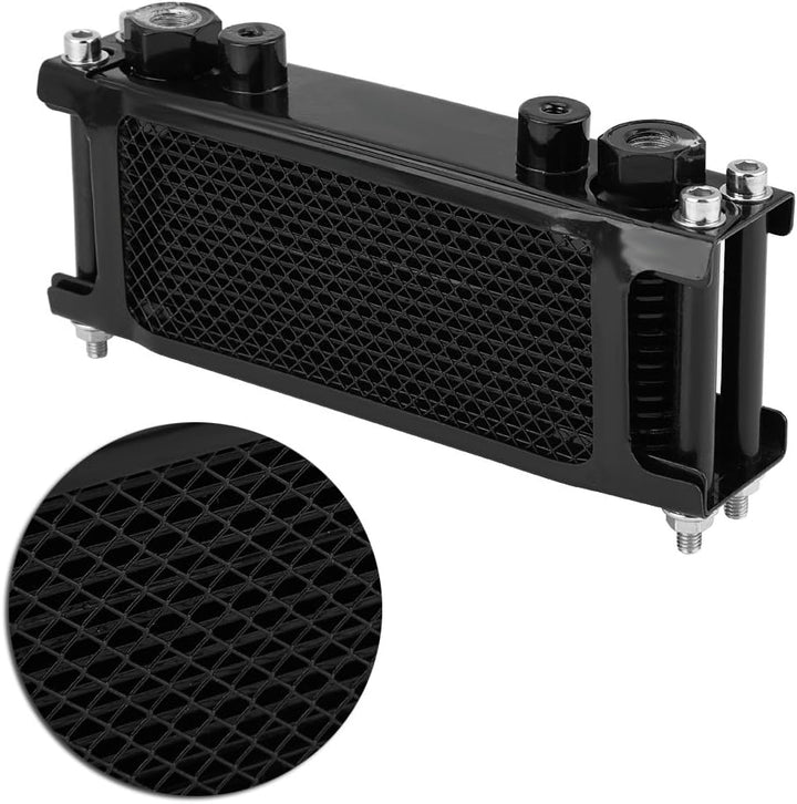 Motorrad Ölkühler, Qiilu Ölkühler, Upgrade Aluminium Motorrad Motorölkühler Kühlung Kühler 50CC-200C