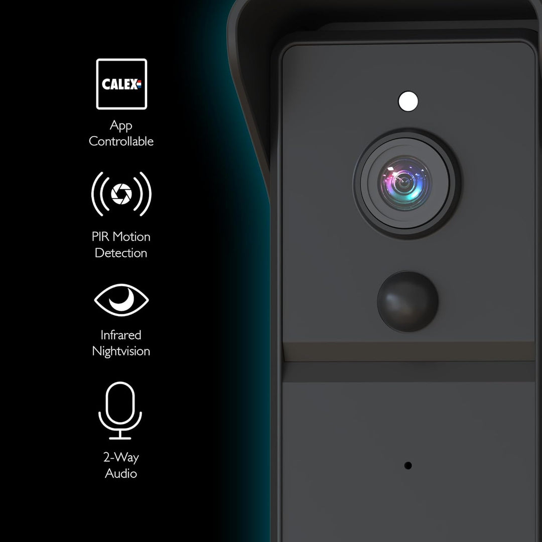 Smart Video-Türklingel Kabellos, WiFi, Full HD 1080P, Bewegungsdetektion, 2-Wege-Audio, Nachtsicht,
