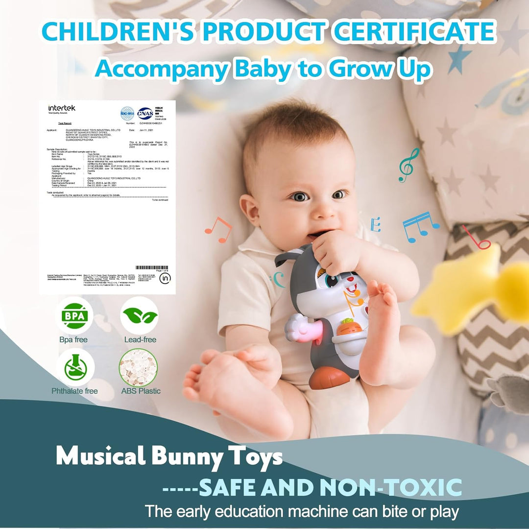 MOONTOY Musikspielzeug ab 1 Jahr, Oster Spielzeug Baby, Krabbelspielzeug ab 6 7 8 9 10 12 18 Monate,