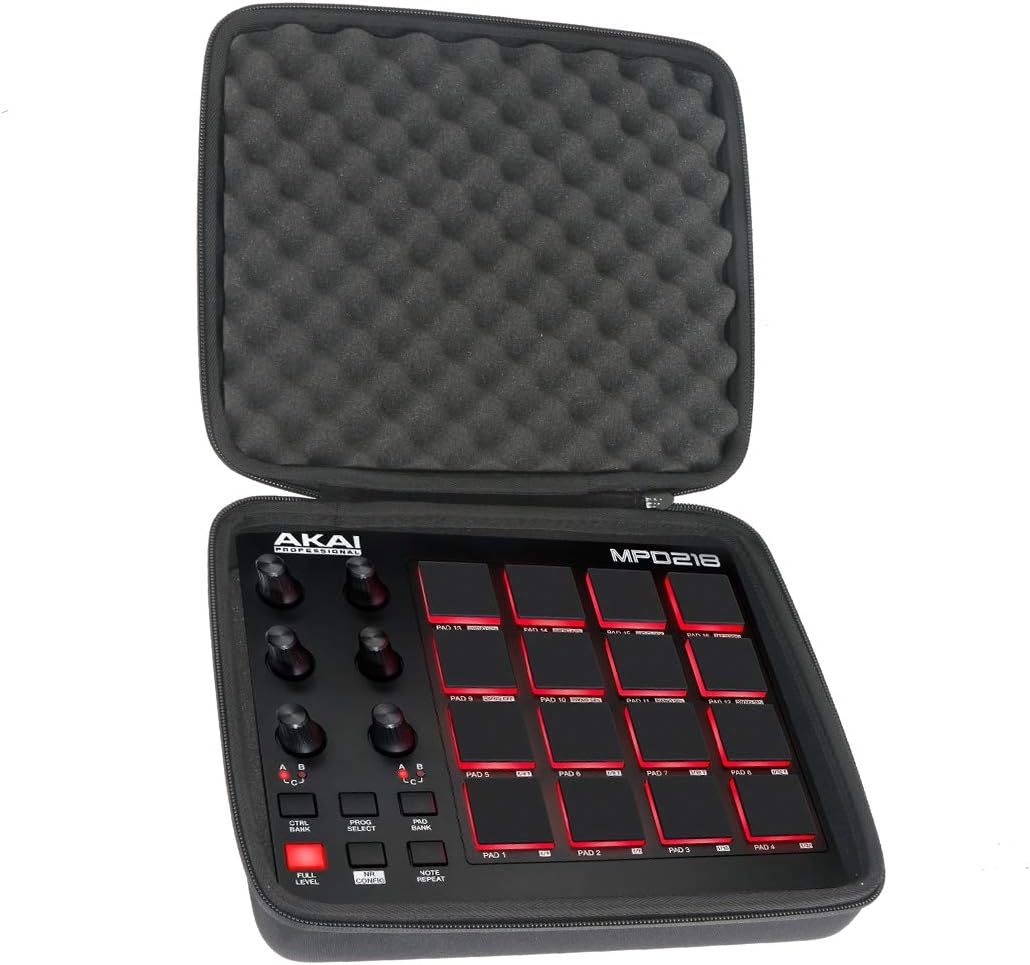 co2CREA Hart Reise Schutz Hülle Etui Tasche für AKAI Professional MPD218 Ultra portabler USB MIDI Co