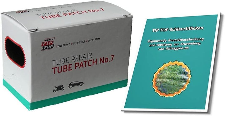 REMA TIP TOP 30 Stück-Original-Packung Gummi-Flicken/Schlauchflicken Nr. 7 74 X 37 mm Rotrand (Art.
