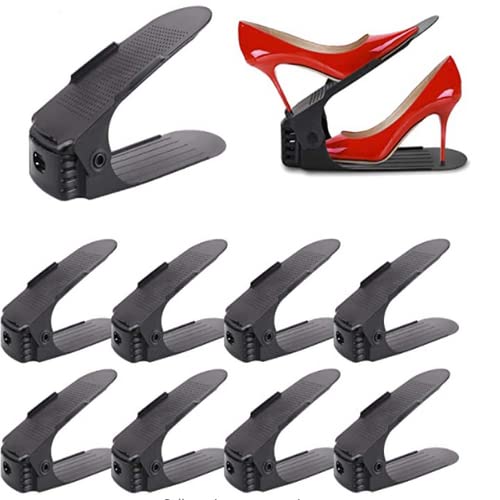 LANTUS Einstellbare Schuhstapler,rutschfest Shoe Organizer, 60 Stück Schuhorganizer Platzsparend Ver