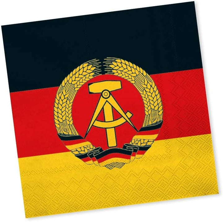 HHO Nostalgie Ostalgie DDR Party-Set 40tlg. für 10 Gäste : Becher Teller Servietten