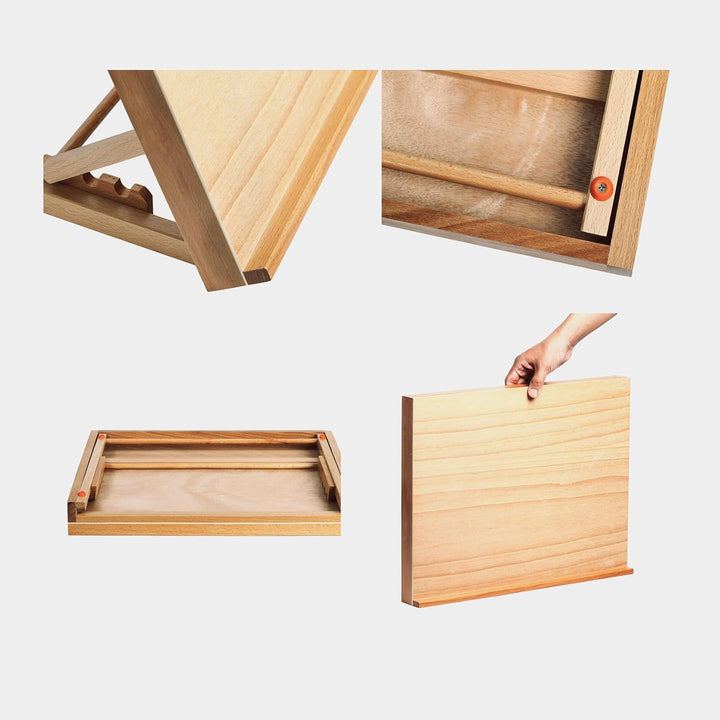 Tischstaffelei A3 Zeichenbrett Staffelei Workstation 47x36cm aus Buchenholz Buchhalter