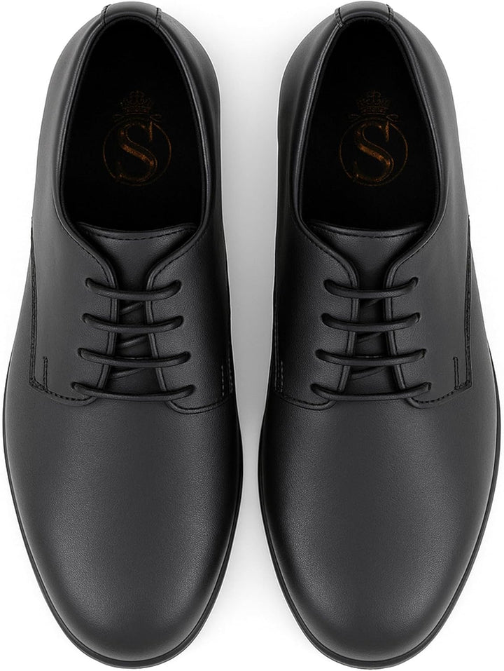 Derby-Schnürschuhe für Jungen – Kommunion, Hochzeit, Abschlussball, formelle Schuhe Schwarz 24 EU, S