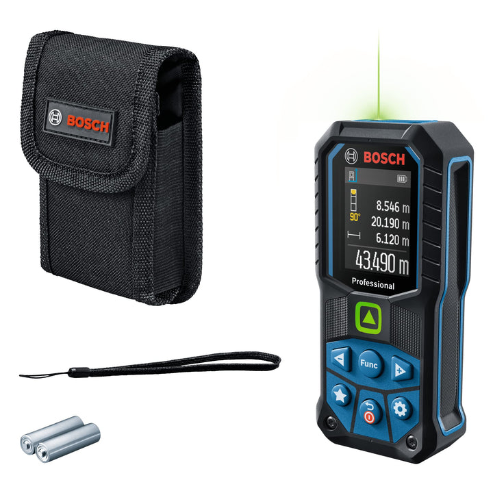Bosch Professional Laser-Entfernungsmesser GLM 50-23 G (grüner Laser, Neigungssensor, Reichweite: bi