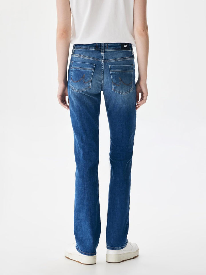 LTB Damen Jeans Vilma Bootcut - Blau - Zayla Wash W26-W34 Baumwolle Stretch 25W / 32L Angellis Wash