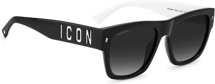 DSQUARED2 Unisex Sunglasses, 80s/9o Black White