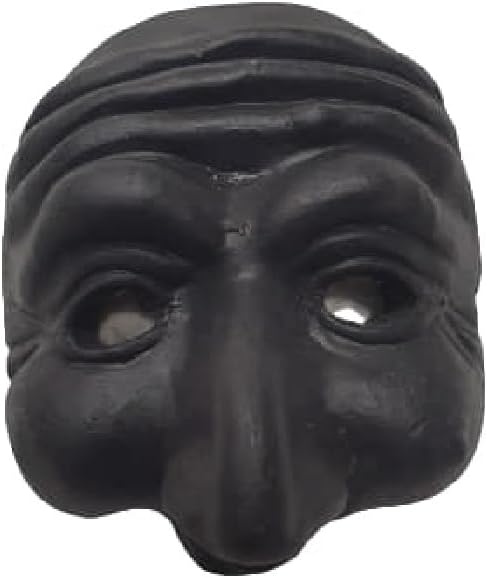 1 x Maske PULCINELLA ca. 11 x 12 cm aus Terrakotta zum Aufhängen von Handwerksmeistern San Gregorio