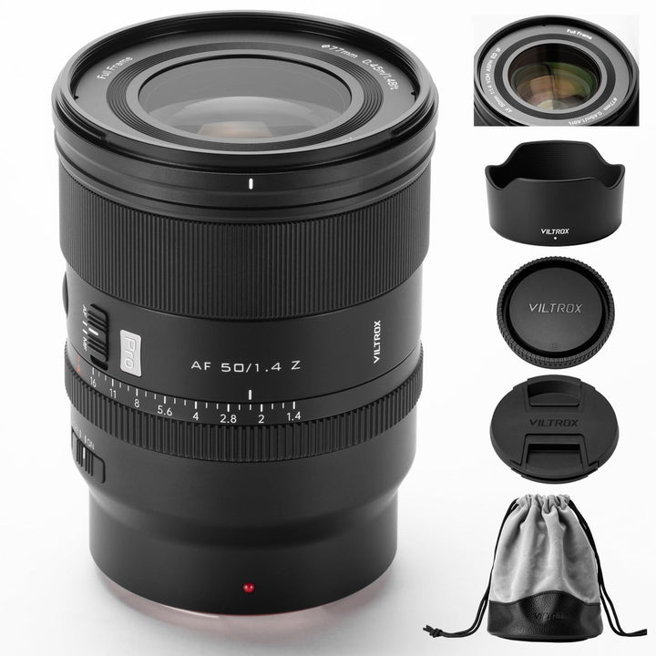 VILTROX 50mm F1.4 Pro Z Vollformatobjektiv für Nikon Z, Autofokus-Standardobjektiv mit grosser Blend
