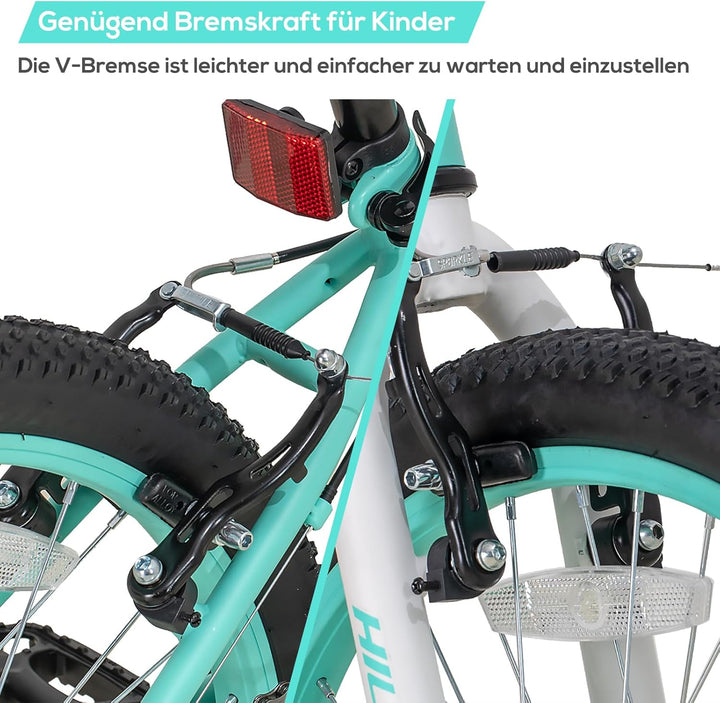 Hiland 20 Zoll Mountainbike für Kinder, Kinderfahrräder für Jungen und Mädchen, mehrere Farben Mintg