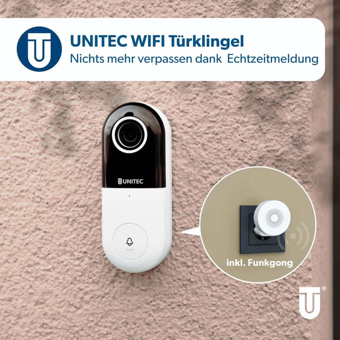 UNITEC Türkamera inkl. Funkgong, 75 x 91 x 170 mm