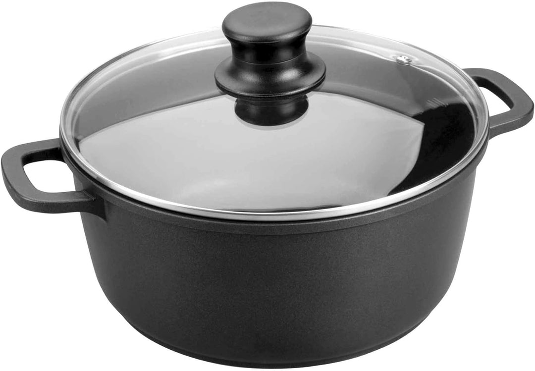 Lacor 25816 Bratentopf mit Glasdeckel 16 cm, Giessen Aluminium, 16 cm