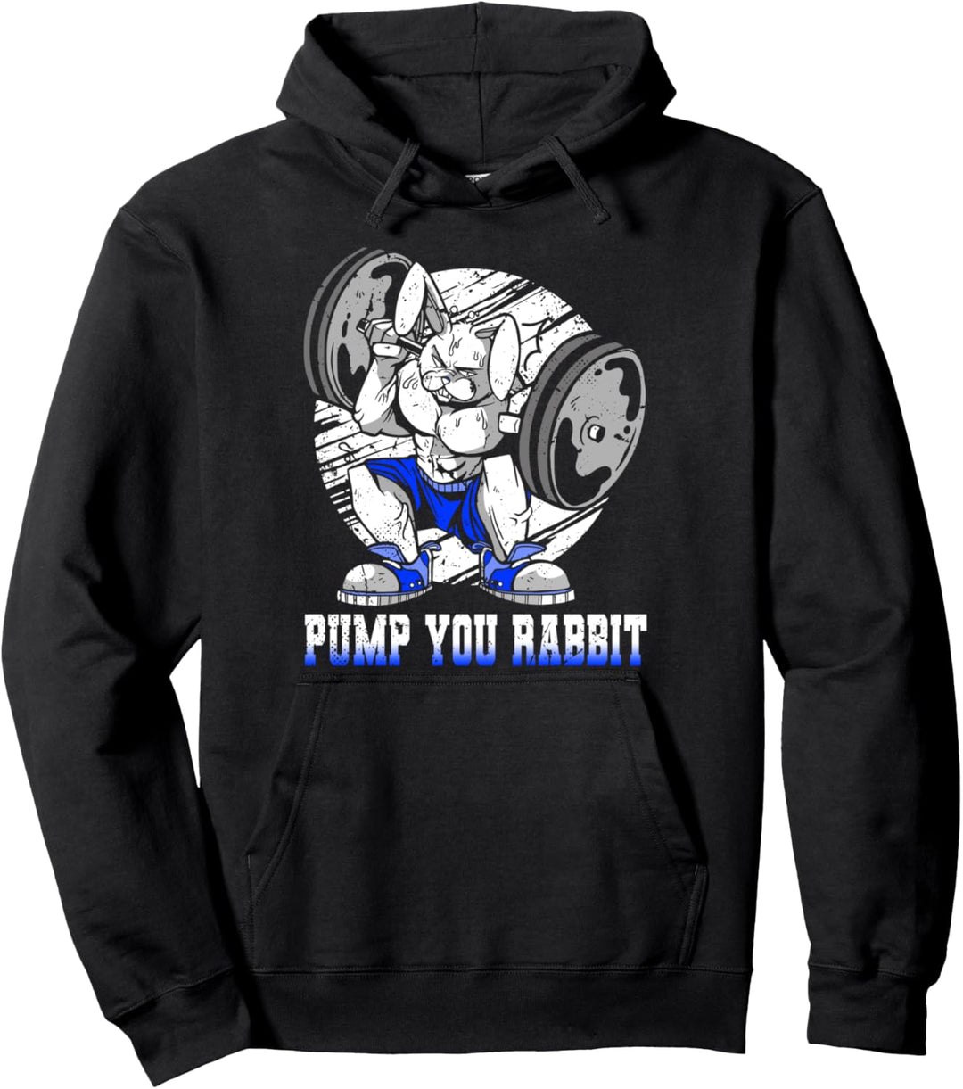 Bodybuilding Kaninchen Pump You Kaninchen - Gym Fitness Bunny Pullover Hoodie
