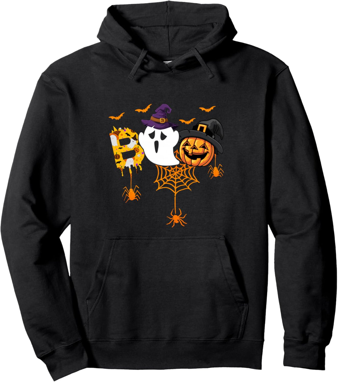Boo Halloween Bitcoin Geist Hexe Kostüm Kinder Mädchen Junge Pullover Hoodie
