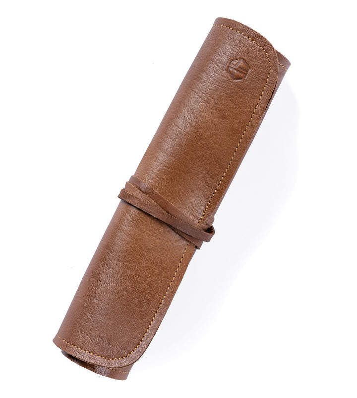 Angus Stoke Hochwertige 7-Fach Echt-Leder Kochmesserrolle Steve – Rolltasche Werkzeugtasche verschli