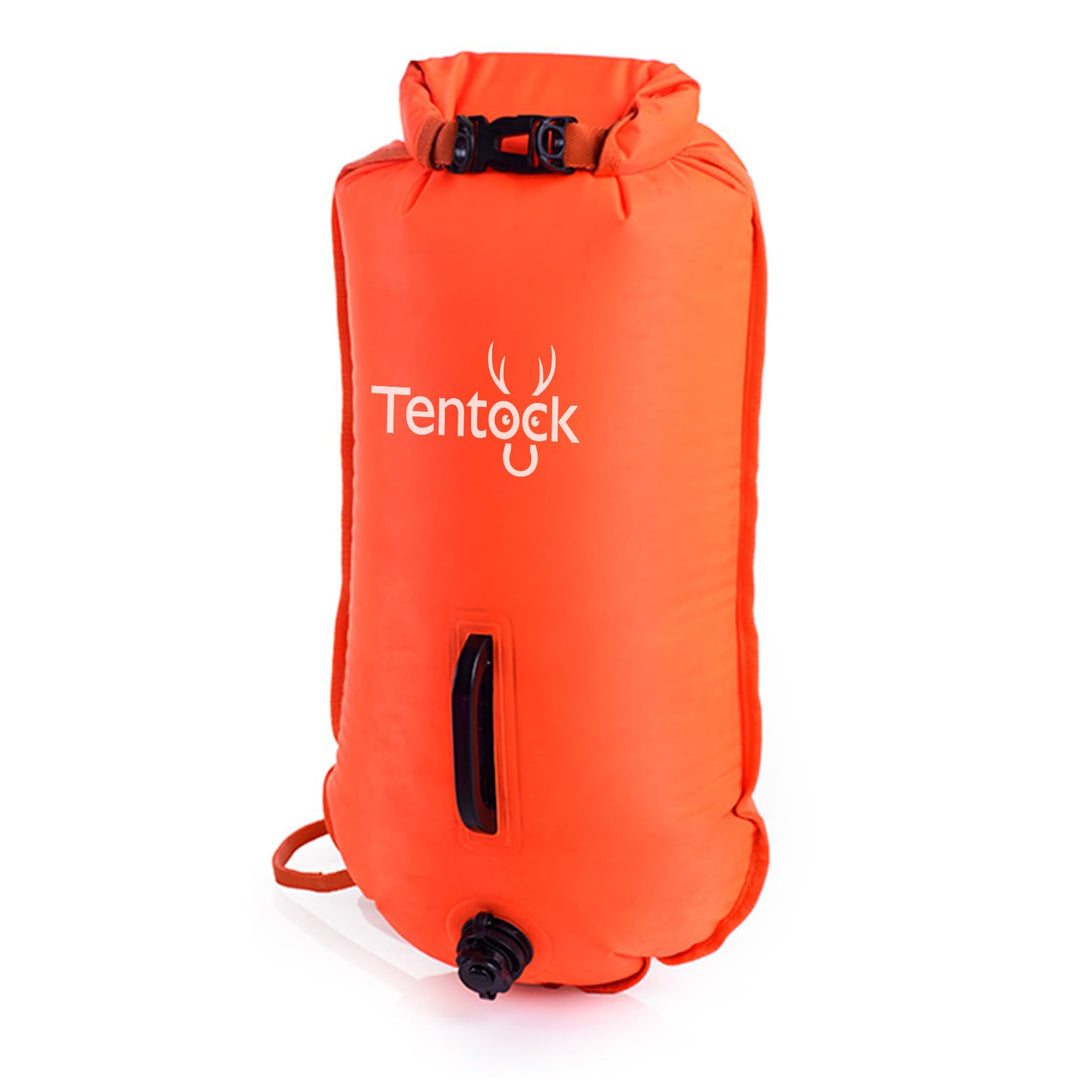 Tentock Schwimmboje 28L Wasserdicht Aufblasbare Trockentasche Schwimmen Sicherheitsschwimmer für Was