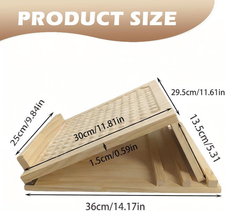 Wadendehner Holz Schrägbrett 4 Neigungswinkel Verstellbar Slant Board für Dehnen Stretching Balance