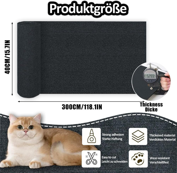 Kratzmatte Katze Selbstklebend - Kratzschutz Sofa Anti Kratz Folie Kratzwand für Katzen Frei DIY Ges