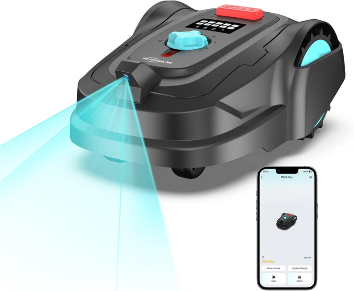 M800Plus Mähroboter ohne Begrenzungskabel, GPS & KI Vision, 800 m² Rasenmäher Roboter, U-förmiger Mä