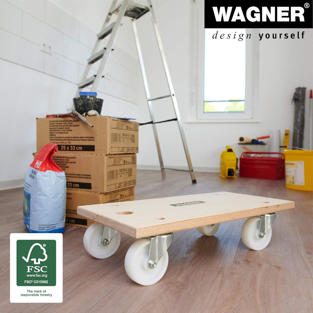 WAGNER Transporthilfe MM 1127 I 59 x 30 cm – ideal für Unhandliches, Geräte & Möbel I Tragkraft 500