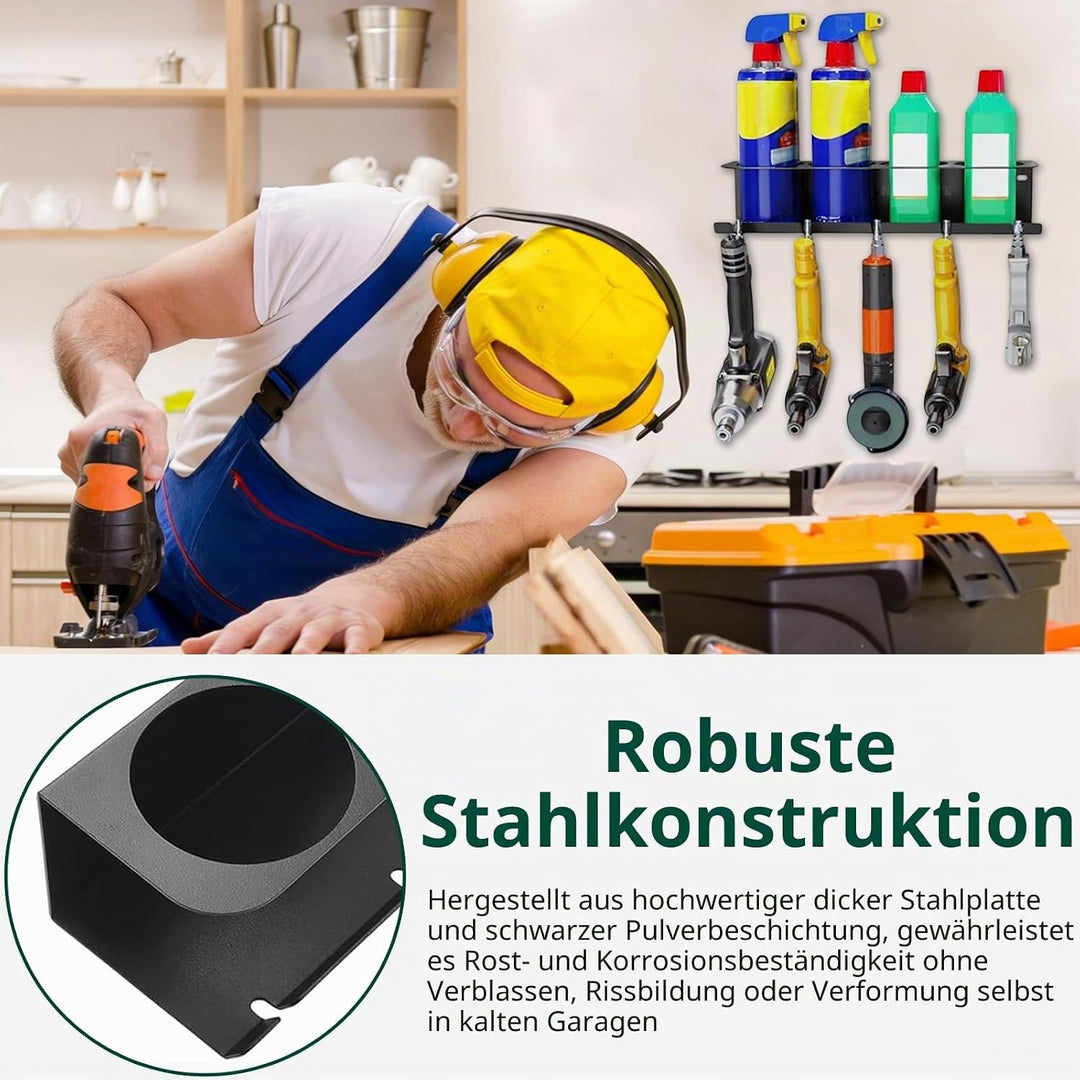 Dosenhalter für Sprühflaschen, 2 PCS Spraydosenhalter Sprühflaschenregal mit 5 Löchern und 6 Schlitz
