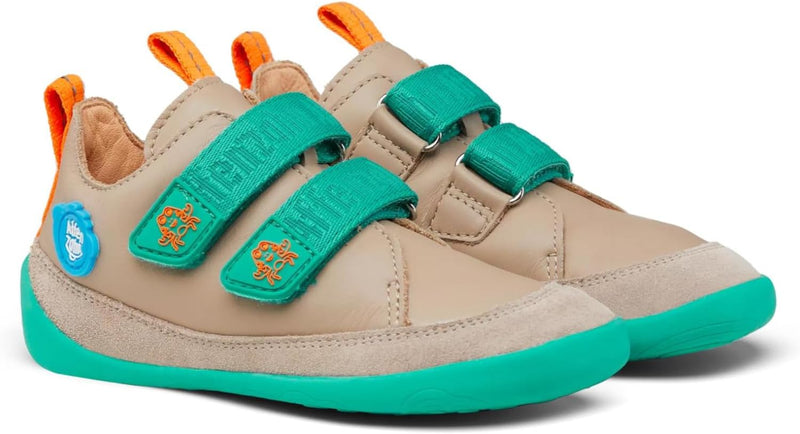 Affenzahn Barfussschuh Leder Buddy mit Klettverschluss Weich rutschfest Flexibel Reflektierend für J