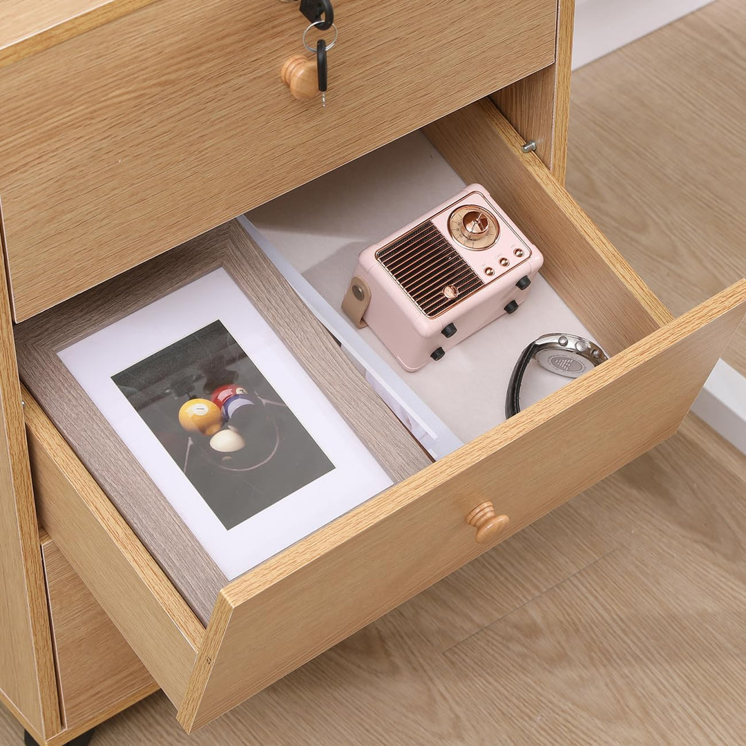 Kleiner mobiler Aktenschrank, Heimbüro, unter Schreibtischschubladen, Aktenaufbewahrungseinheit, Bür