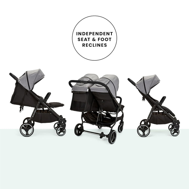 Ickle Bubba Venus Doppelkinderwagen - geeignet von Geburt bis 15 kg (ca. 3 Jahre), leichter, faltbar